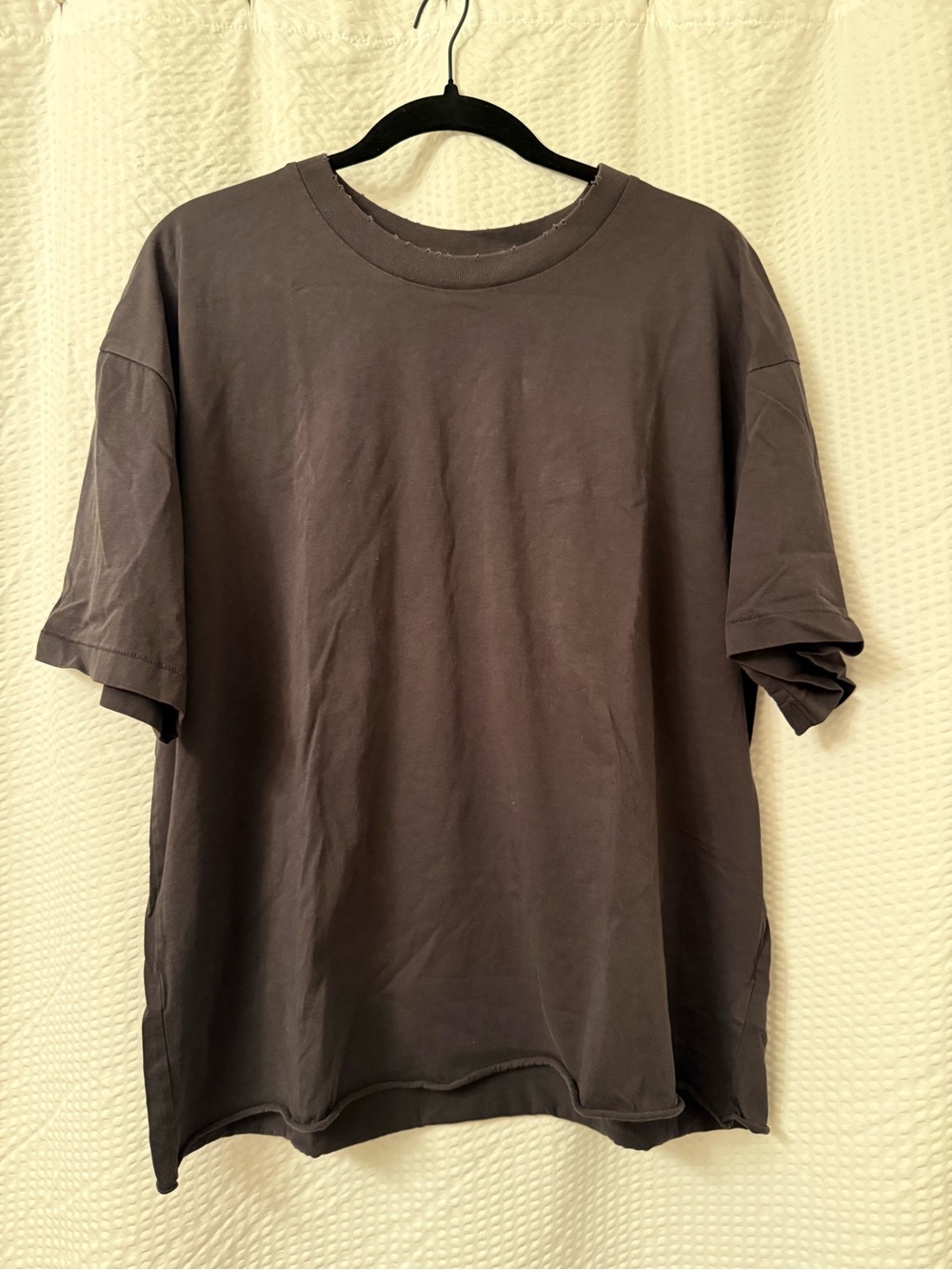 Elwood 100% Organic Cotton Distressed Crew Neck T-Shirt Short sleeve tee Gray